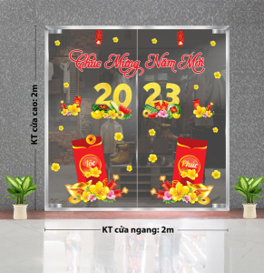 Decal dán tường Tết xuân - bao lì Phúc Lộc Decal dán tường Tết xuân - bao lì Phúc Lộc