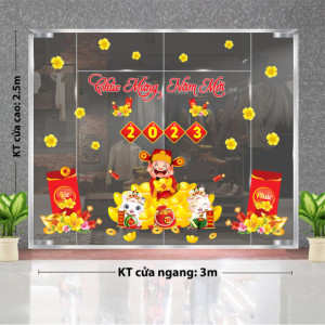 Decal dán tường Tết xuân - bao lì xì may mắn Decal dán tường Tết xuân - bao lì xì may mắn