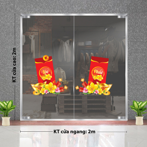 Decal dán tường Tết xuân - Bao lì xì phúc lộc Decal dán tường Tết xuân - Bao lì xì phúc lộc