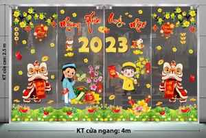 Decal dán tường Tết xuân - Bé khoe áo mới Decal dán tường Tết xuân - Bé khoe áo mới