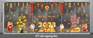 Decal dán tường Tết xuân - Bé múa lân bên ông Phúc Lộc Thọ Decal dán tường Tết xuân - Bé múa lân bên ông Phúc Lộc Thọ