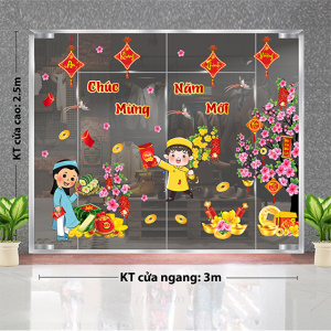 Decal dán tường Tết xuân - Bé vui ngày tết Decal dán tường Tết xuân - Bé vui ngày tết