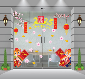 Decal dán tường Tết xuân - chào đón mùa xuân Decal dán tường Tết xuân - chào đón mùa xuân