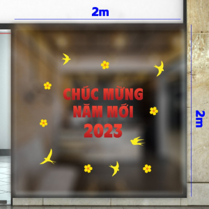 Decal dán tường Tết xuân - chúc mừng năm mới 2023 Decal dán tường Tết xuân - chúc mừng năm mới 2023