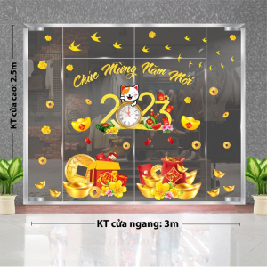 Decal dán tường Tết xuân - chúc mừng năm mới phát tài Decal dán tường Tết xuân - chúc mừng năm mới phát tài