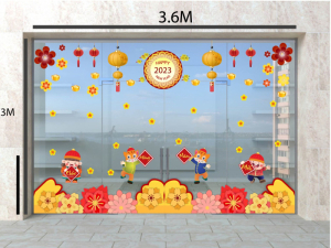 Decal dán tường Tết xuân - chúc mừng năm mới quý mão Decal dán tường Tết xuân - chúc mừng năm mới quý mão