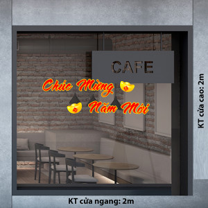 Decal dán tường Tết xuân - Chúc mừng năm mới Decal dán tường Tết xuân - Chúc mừng năm mới
