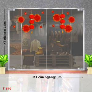 Decal dán tường Tết xuân - Lòng đèn tết màu đỏ Decal dán tường Tết xuân - Lòng đèn tết màu đỏ