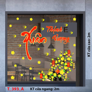 Decal dán tường Tết xuân - Hoa mai xuân thịnh vượng Decal dán tường Tết xuân - Hoa mai xuân thịnh vượng