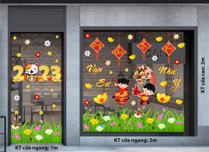 Decal dán tường Tết xuân - Hoa cỏ mùa xuân 2023 Decal dán tường Tết xuân - Hoa cỏ mùa xuân 2023