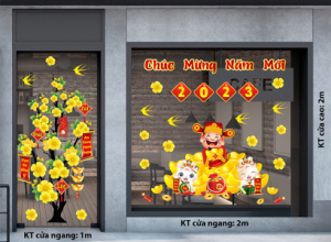 Decal dán tường Tết xuân - Hoa mai trổ hoa Decal dán tường Tết xuân - Hoa mai trổ hoa