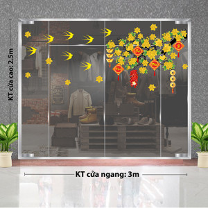 Decal dán tường Tết xuân - Hoa mai vàng mùa xuân Decal dán tường Tết xuân - Hoa mai vàng mùa xuân