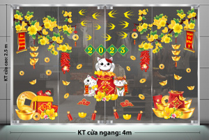 Decal dán tường Tết xuân - Hoa mai vàng nở đẹp Decal dán tường Tết xuân - Hoa mai vàng nở đẹp