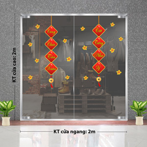 Decal dán tường Tết xuân - Liễn chúc tết 3 Decal dán tường Tết xuân - Liễn chúc tết 3