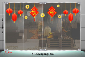 Decal dán tường Tết xuân - Lồng đèn xuân Decal dán tường Tết xuân - Lồng đèn xuân