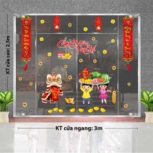Decal dán tường Tết xuân - Mâm bánh ngày tết xuân Decal dán tường Tết xuân - Mâm bánh ngày tết xuân
