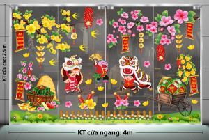 Decal dán tường Tết xuân - rộn ràng xuân mới Decal dán tường Tết xuân - rộn ràng xuân mới