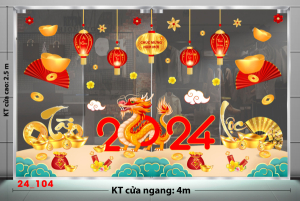 Decal dán tường Tết xuân - Tết 104 lồng đèn xuân Decal dán tường Tết xuân - Tết 104 lồng đèn xuân