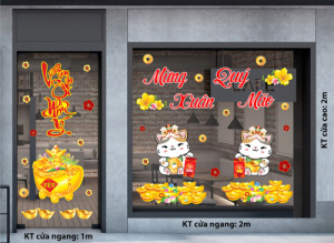 Decal dán tường Tết xuân - Tết 2023 Decal dán tường Tết xuân - Tết 2023