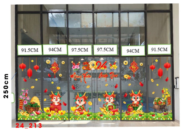 Decal dán tường Tết xuân  - Tết 213  Decal dán tường Tết xuân  - Tết 213