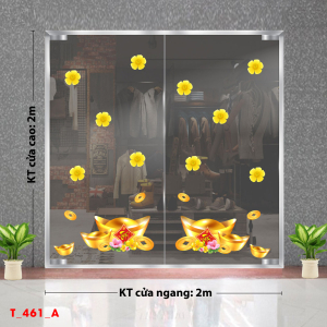 Decal dán tường Tết xuân - Tết 461A thỏi vàng may mắn Decal dán tường Tết xuân - Tết 461A thỏi vàng may mắn
