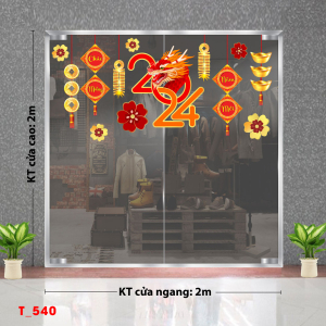 Decal dán tường Tết xuân - Tết 540  Decal dán tường Tết xuân - Tết 540