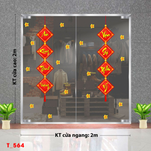 Decal dán tường Tết xuân - Tết 564 Decal dán tường Tết xuân - Tết 564
