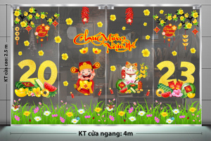 Decal dán tường Tết xuân - Tết thịnh vượng an khang Decal dán tường Tết xuân - Tết thịnh vượng an khang