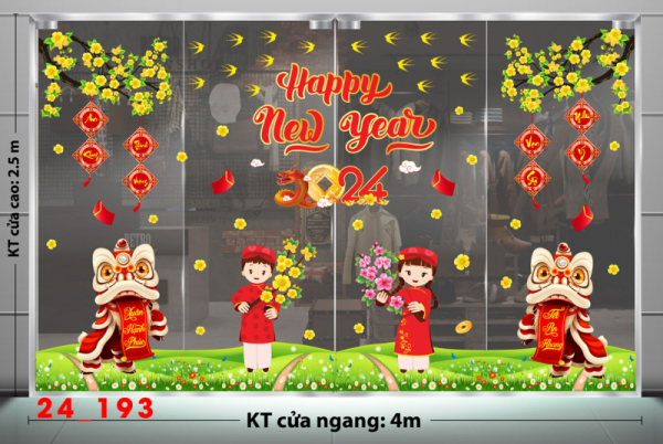Decal dán tường Tết xuân - Tết xuân 193 Decal dán tường Tết xuân - Tết xuân 193