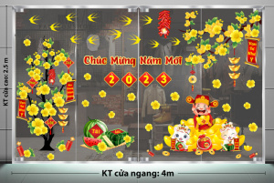 Decal dán tường Tết xuân - Thần tài đến Decal dán tường Tết xuân - Thần tài đến