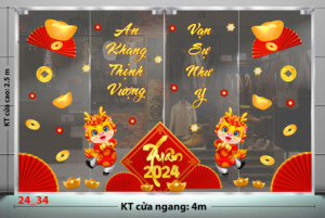 Decal dán tường Tết xuân - Bé rồng vui đón tết 3 Decal dán tường Tết xuân - Bé rồng vui đón tết 3