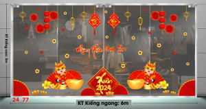 Decal dán tường Tết xuân - Mùa xuân tươi thắm Decal dán tường Tết xuân - Mùa xuân tươi thắm