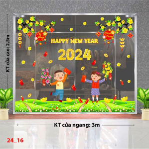 Decal dán tường Tết Xuân - Bé khoe lì xì Decal dán tường Tết Xuân - Bé khoe lì xì