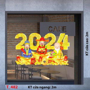 Decal dán tường Tết xuân - Ba ông Phúc Lộc Thọ năm 2024 Decal dán tường Tết xuân - Ba ông Phúc Lộc Thọ năm 2024