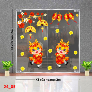 Decal dán tường Tết xuân - Hai chú rồng mùa xuân Decal dán tường Tết xuân - Hai chú rồng mùa xuân