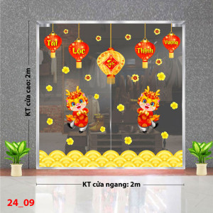 Decal dán tường Tết xuân - Lồng đèn ngày tết Decal dán tường Tết xuân - Lồng đèn ngày tết