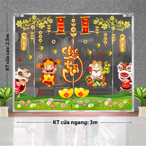 Decal dán tường Tết xuân - Vui chào năm mới Decal dán tường Tết xuân - Vui chào năm mới