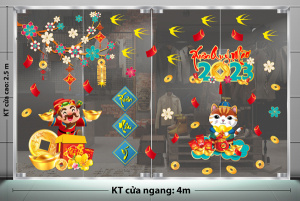 Decal dán tường Tết xuân - xuân như ý 1 Decal dán tường Tết xuân - xuân như ý 1