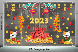 Decal dán tường Tết xuân - xuân phát tài như ý Decal dán tường Tết xuân - xuân phát tài như ý