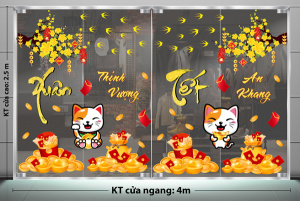 Decal dán tường Tết xuân - xuân thịnh vượng - tết an khang Decal dán tường Tết xuân - xuân thịnh vượng - tết an khang