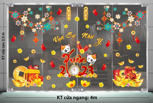 Decal dán tường Tết xuân - xuân yêu thương 2 Decal dán tường Tết xuân - xuân yêu thương 2