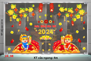Decal dán tường Tết xuân -Cành mai xuân 1 Decal dán tường Tết xuân -Cành mai xuân 1