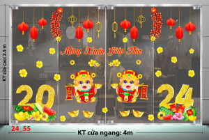 Decal dán tường Tết xuân- Lồng đèn và pháo đỏ Decal dán tường Tết xuân- Lồng đèn và pháo đỏ
