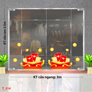 Decal dán tường Tết xuân- Bao lì xì tết Decal dán tường Tết xuân- Bao lì xì tết