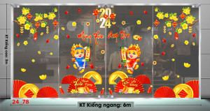 Decal dán tường Tết xuân -Mùa xuân đỏ thắm 1 Decal dán tường Tết xuân -Mùa xuân đỏ thắm 1