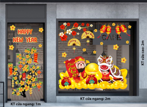 Decal dán tường Tết xuân -các bé vui xuân Decal dán tường Tết xuân -các bé vui xuân