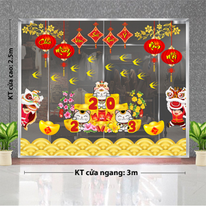 Decal dán tường Tết xuân -cánh én chào xuân Decal dán tường Tết xuân -cánh én chào xuân