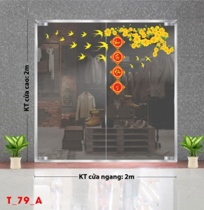 Decal dán tường Tết xuân- Cành mai 79A Decal dán tường Tết xuân- Cành mai 79A