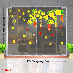 Decal dán tường Tết xuân- Cành mai vàng to mùa xuân Decal dán tường Tết xuân- Cành mai vàng to mùa xuân
