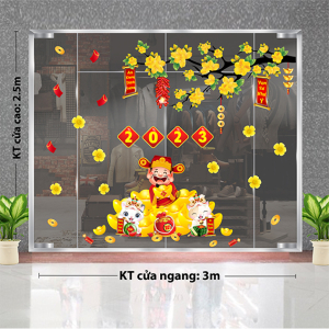 Decal dán tường Tết xuân -cành mai xuân Decal dán tường Tết xuân -cành mai xuân